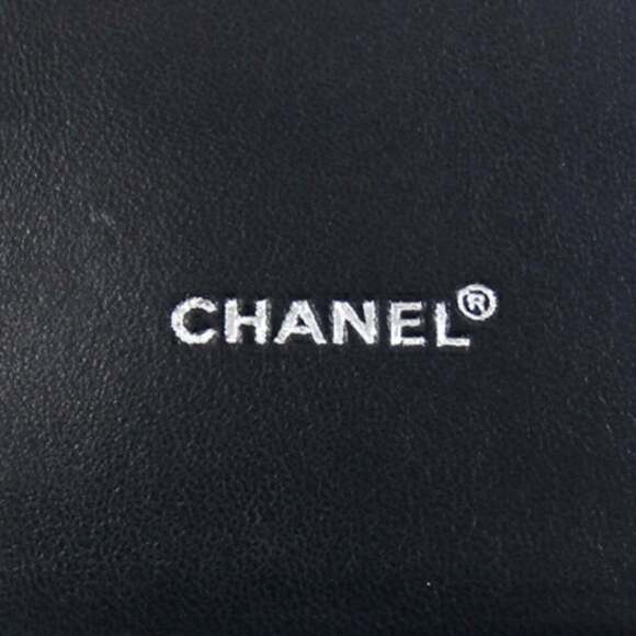CHANEL Authentic Blue Lambskin Leather Wallet